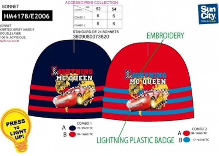 Picture of HM4178- BDISNEY DOUBLE LAYER MC QUEEN CARS WINTER HAT